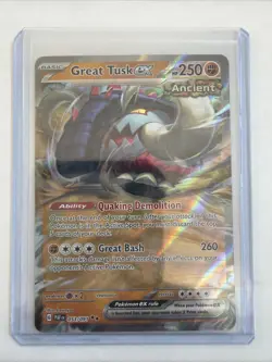 Pokemon TCG Great Tusk EX 053/091 S&V -Paldean Fates Ultra Rare Holo NM - Image 1