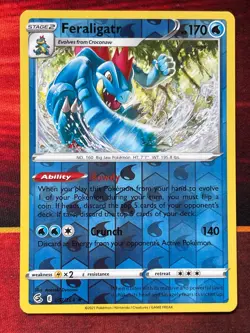 Feraligatr Reverse Holo Rare - 057/264 - Pokemon SWSH08: Fusion Strike - NM - Image 1