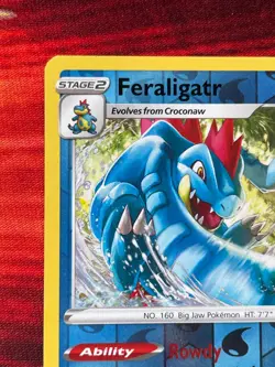 Feraligatr Reverse Holo Rare - 057/264 - Pokemon SWSH08: Fusion Strike - NM - Image 2