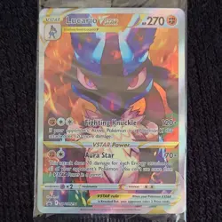 SEALED Pokemon Lucario VSTAR SWSH291 Crown Zenith Holo Black Star Promo NM - Image 1