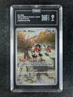 2023 Pokemon MR MIME #179/165 Scarlet & Violet 151 Illustration Rare ENG TAG 9 - Image 1