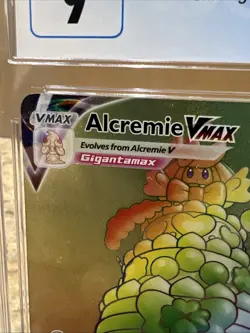 Blue CGC 9 MINT Pokemon Alcremie VMAX Shining Fates Secret Rare Holo 073/072 - Image 3