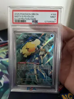 2025 Pokemon DRI EN Destined Rivals #193 Misty's Psyduck PsA 9 MINT - Image 1
