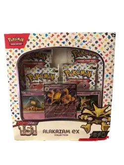Pokemon TCG Scarlet and Violet - 151 Alakazam ex Collection Box - 4 Packs New! 820650855269 - Image 2