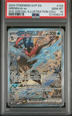 Greninja EX SVP 132 Full Art Special Illustration English Pokemon PSA 10 - Image 1