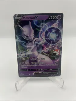 030/078 Mewtwo V Prize Pack Series Stamped Play Pokemon TCG GO - Image 1