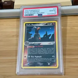 2004 Pokemon Ex Team Rocket Returns 37 Dark Houndoom PSA 10 Gem MT - Image 3