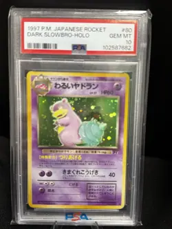 1997 Pokemon Japanese Rocket Dark Slowbro #80 Holo PSA 10 - GEM MINT! - Image 1