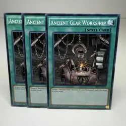 3x Yugioh Ancient Gear Workshop SR03-EN024 Common - LP-NM 💎 - Image 1