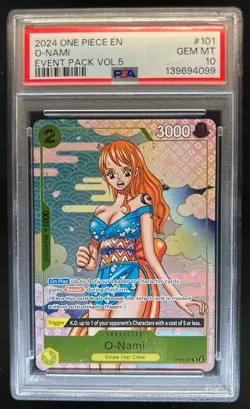 2024 One Piece Event Pack Vol. 5 O-Nami #OP06-101 PSA 10 Gem Mint - Image 1