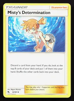 Misty's Determination 62/68 Hidden Fates NM Pokemon Card TCG - Image 1