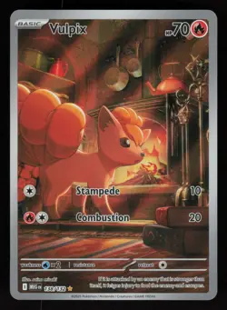 2025 Pokemon Mega Evolution VULPIX - Illustration Holo Rare Card #138/132 - Image 1