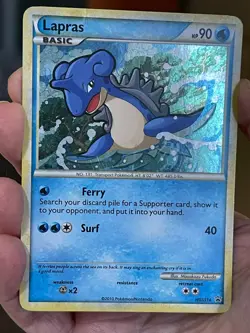 POKEMON LAPRAS HGSS14 RARE PROMO BLACK STAR COSMOS HOLOFOIL HP CARD - Image 1