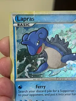 POKEMON LAPRAS HGSS14 RARE PROMO BLACK STAR COSMOS HOLOFOIL HP CARD - Image 3