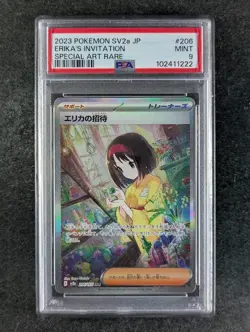 2023 Pokemon ERIKA'S INVITATION #206/165 Pokemon Card 151 Special Art Rare PSA 9 - Image 1