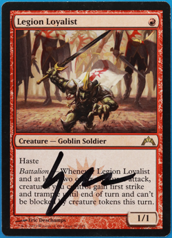 Legion Loyalist Gatecrash NM Red Rare SIGNED MAGIC CARD (ID# 504978) ABUGames - Image 1