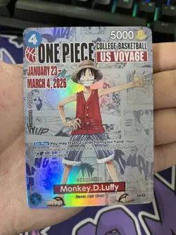 One Piece Monkey.D.Luffy [College Basketball US Voyage] P-055 Promo Card - Image 1