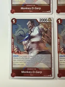 Monkey.D.Garp OP13-016 Carrying On His Will 4 Foil Card Play Set One Piece - Image 4