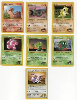 2000 Pokemon Gym Heroes UNL 13 Card Set, No Dups, Commons Never Played NM+ - Image 1