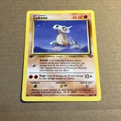 Pokemon TCG Cubone 1st Edition Jungle Pack Card 50/64 Vintage NM Never Played NM - Image 1