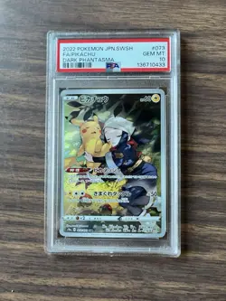 PSA10 Pikachu CHR Dark Phantasma 073/071 Pokemon Card Japanese 2022 - Image 1