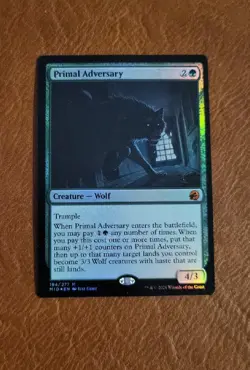 NM FOIL Primal Adversary MID 194/277 Innistrad Midnight Hunt - Image 1
