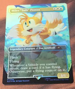 1x FOIL Miles "Tails" Prower MTG SLD Sonic The Hedgehog Secret Lair NM - Image 1