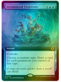 Harmonized Crescendo (Extended Art) (Foil) 0357 (R) MTG Lorwyn Eclipsed (ECL) - Image 1