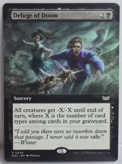 Deluge of Doom [New, Near Mint] Extended Art {Duskmourn: Commander} - Image 1