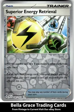 Superior Energy Retrieval #189/193 Paldea Evolved Pokemon Uncommon Reverse Holo - Image 1