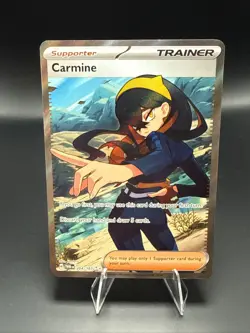 Pokemon TCG Carmine Full Art Trainer Twilight Masquerade Ultra Rare Holo - Image 1