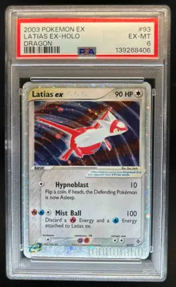 2003 Pokemon EX Dragon Latias Holo #93/97 PSA 6 - Image 1
