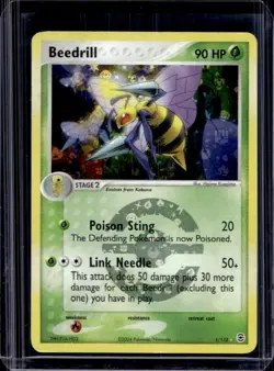 2004 Pokemon EX FireRed & LeafGreen Beedrill Poke Ball Holo #1/112 - Image 1
