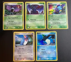 Pokemon TCG EX Delta Species Holo Lot Swellow Marill Zubat Golbat Illumise 2005 - Image 1