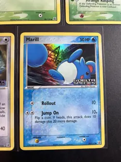 Pokemon TCG EX Delta Species Holo Lot Swellow Marill Zubat Golbat Illumise 2005 - Image 3