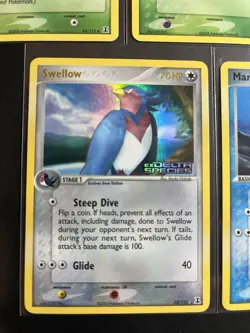 Pokemon TCG EX Delta Species Holo Lot Swellow Marill Zubat Golbat Illumise 2005 - Image 5