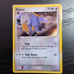 Pokemon TCG Tauros POP Promo Holo 5/17 With Swirl - Image 1
