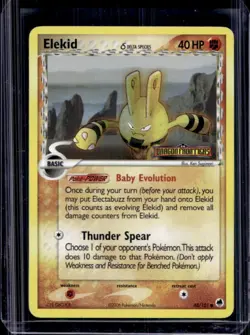 2006 Pokemon EX Dragon Frontiers Elekid Delta Species Reverse Holo #48/101 - Image 1