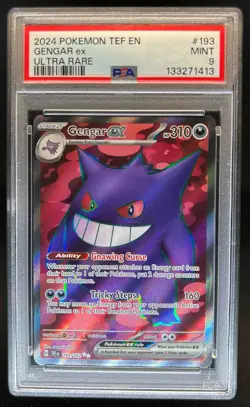 2024 Pokemon Temporal Forces Gengar ex #193/162 PSA 9 - Image 1