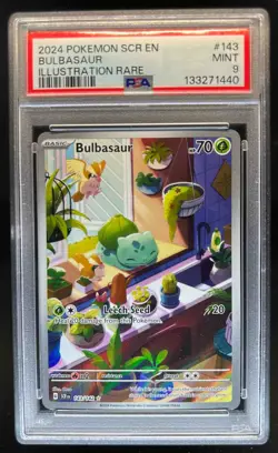 2024 Pokemon Stellar Crown Bulbasaur #143/142 PSA 9 - Image 1