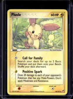 2005 Pokemon EX Deoxys Plusle #44/107 - Image 1