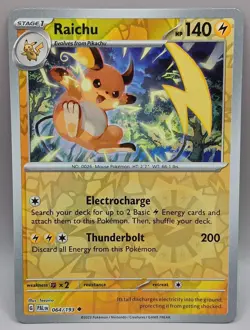 Pokemon TCG Raichu Scarlet & Violet Paldea Evolved 064/193 Reverse Holo Uncommon - Image 1