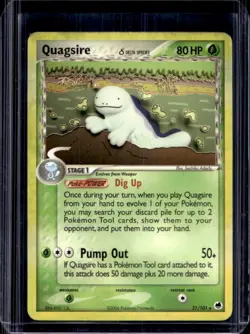 2006 Pokemon EX Dragon Frontiers Quagsire #21/101 - Image 1