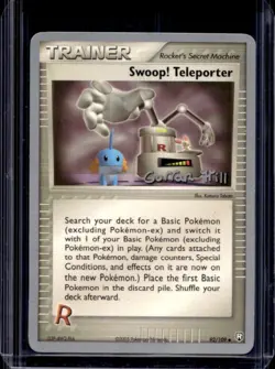 2004 Pokemon EX Team Rocket Returns Swoop! Teleporter Reverse Holo #92/109 - Image 1