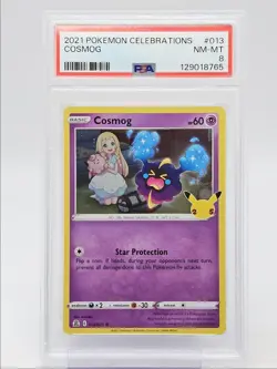 COSMOG 2021 POKEMON CELEBRATIONS CLASSIC COLLECTION A 013/025 PSA 8 Q0004 - Image 1