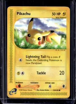 2002 Pokemon Expedition Set Pikachu #124/165 - Image 1