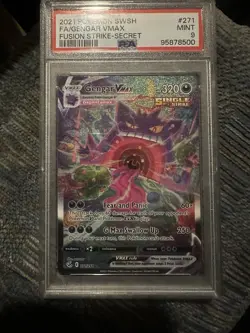 Pokemon Gengar VMAX Fusion Strike Secret Rare Full Alt Art #271 PSA 9 Mint - Image 1