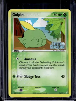 2006 Pokemon EX Crystal Guardians Gulpin Reverse Holo #33/100 - Image 1