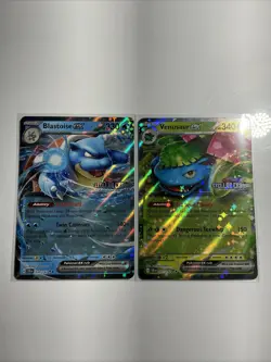 Blastoise EX 30/142 Promo Stellar Crown Stamped Venusaur 1/142 Pokemon Full Art - Image 1