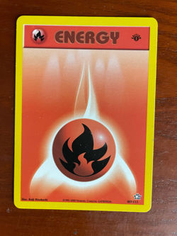 Pokemon Fire Energy 1st Ed 107/111 SINGLE USED GOOD COND - Image 1